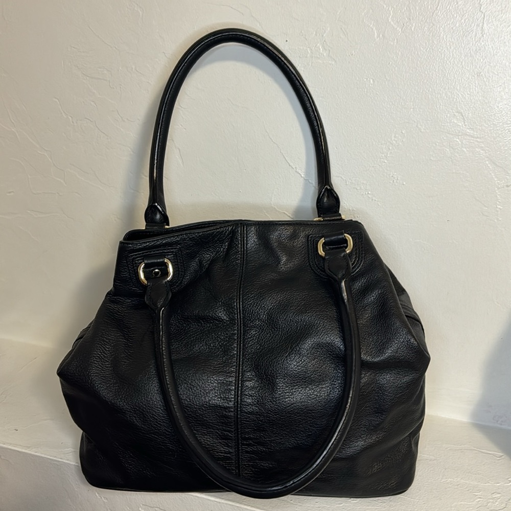 Cole Hann black soft pebbled leather tote bag - Picture 3 of 15